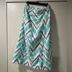 Xhilaration Teal and White Bath Towel Wrap